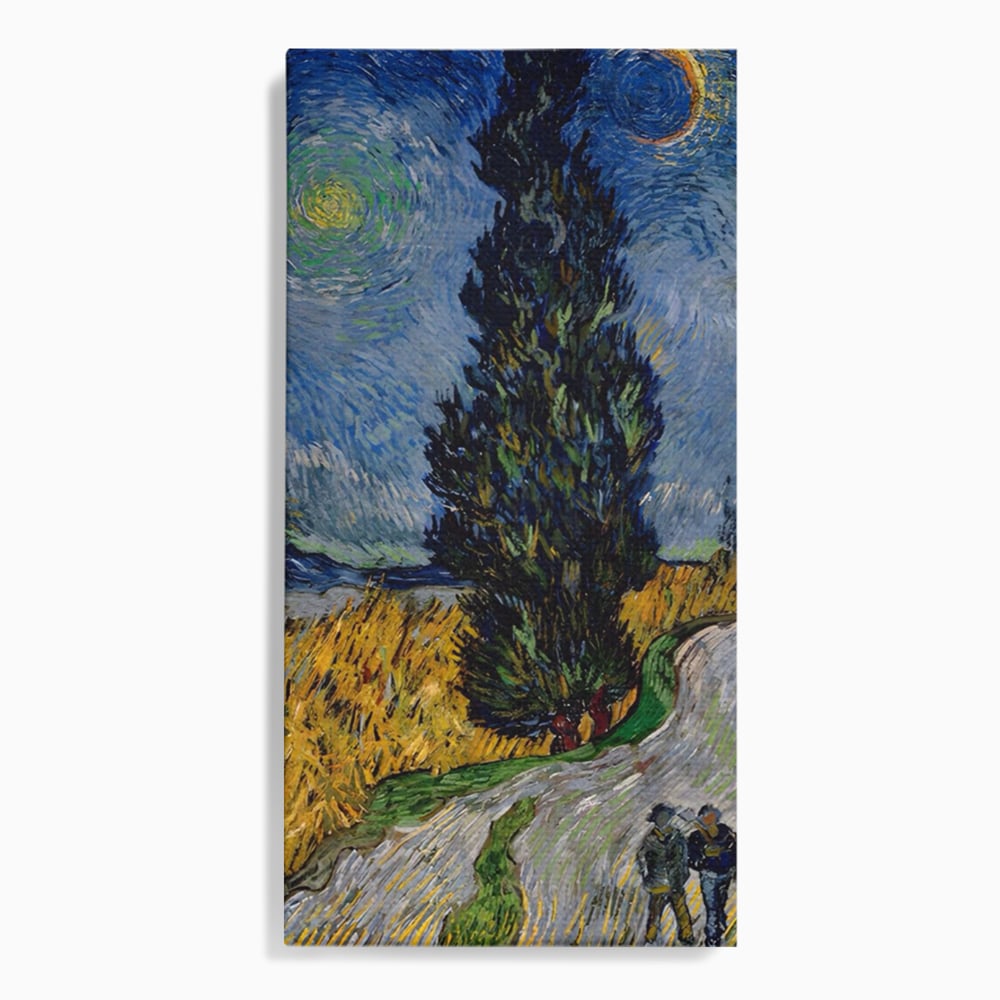 Tablou Canvas Premium LuxCanva® A1568, Drum Cu Cypress Si Star , Room, Van Gogh, Pictor, Artist, Living, Culori Vibrante