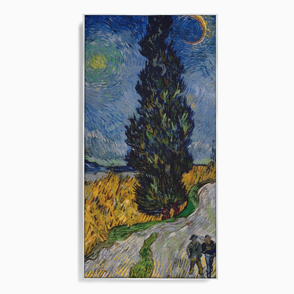 Tablou Canvas Premium LuxCanva® A1568, Drum Cu Cypress Si Star , Room, Van Gogh, Pictor, Artist, Living, Culori Vibrante