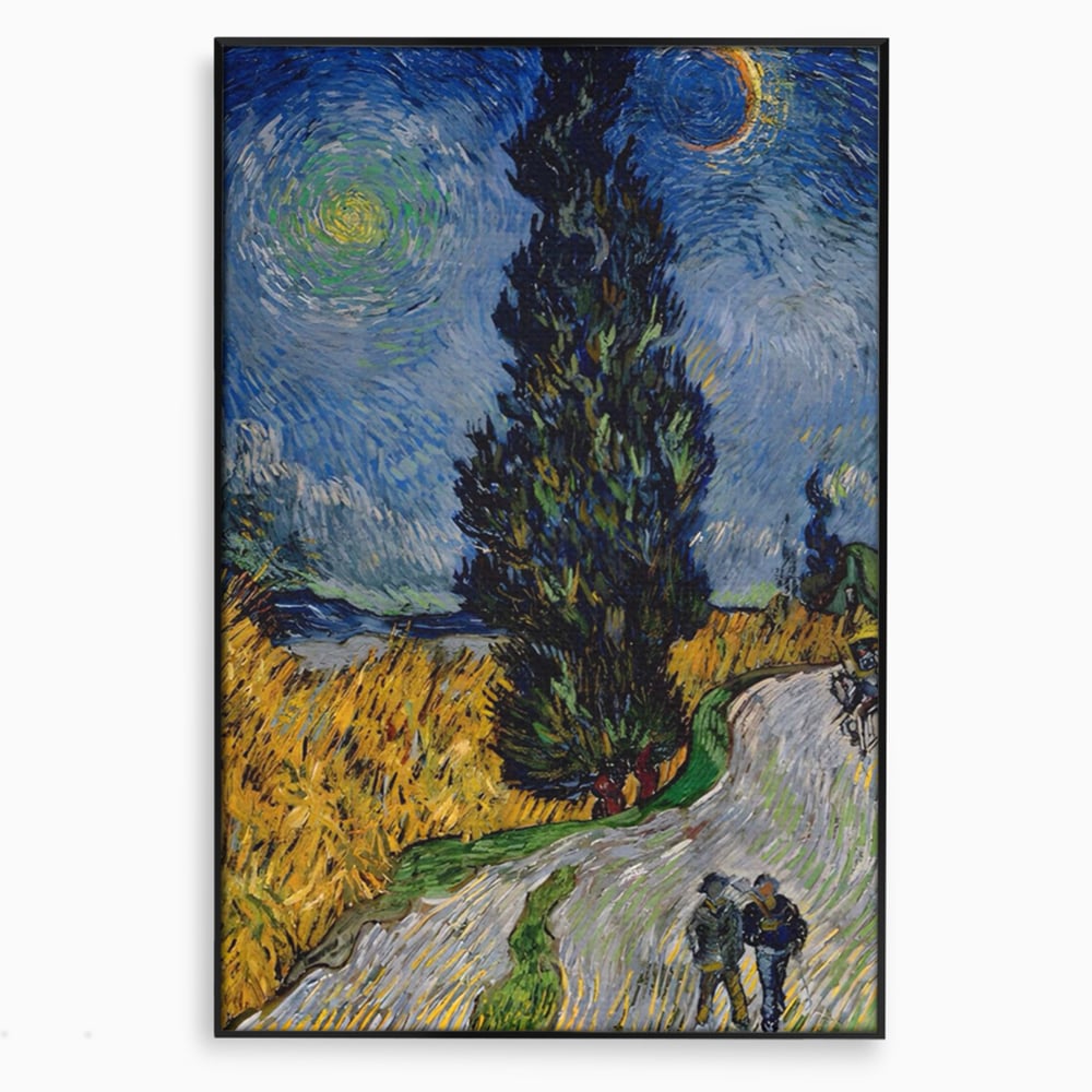 Tablou Canvas Premium LuxCanva® A1568, Drum Cu Cypress Si Star , Room, Van Gogh, Pictor, Artist, Living, Culori Vibrante