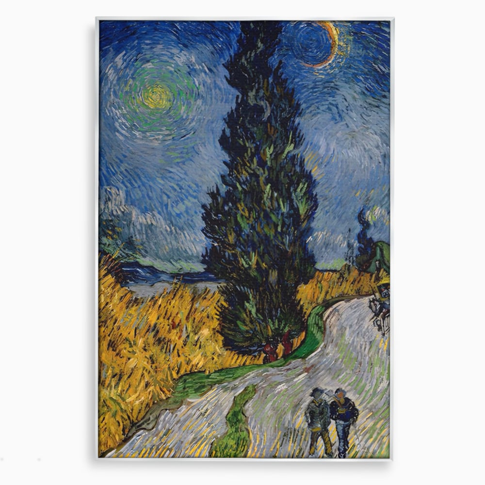 Tablou Canvas Premium LuxCanva® A1568, Drum Cu Cypress Si Star , Room, Van Gogh, Pictor, Artist, Living, Culori Vibrante