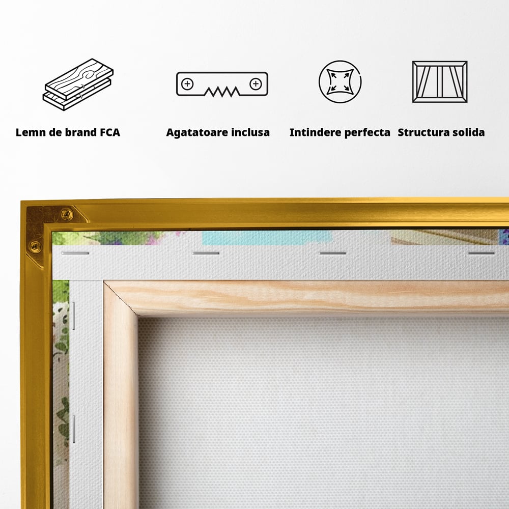 Leinwandbild Premium LuxCanva® A1570, Buntes Leinwandbild, Zimmer, Urlaub, Gebäude, Architektur, Wohnen, Leben, Lebendige Farben