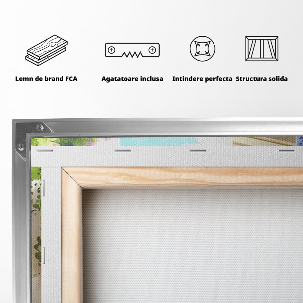 Leinwandbild Premium LuxCanva® A1570, Buntes Leinwandbild, Zimmer, Urlaub, Gebäude, Architektur, Wohnen, Leben, Lebendige Farben