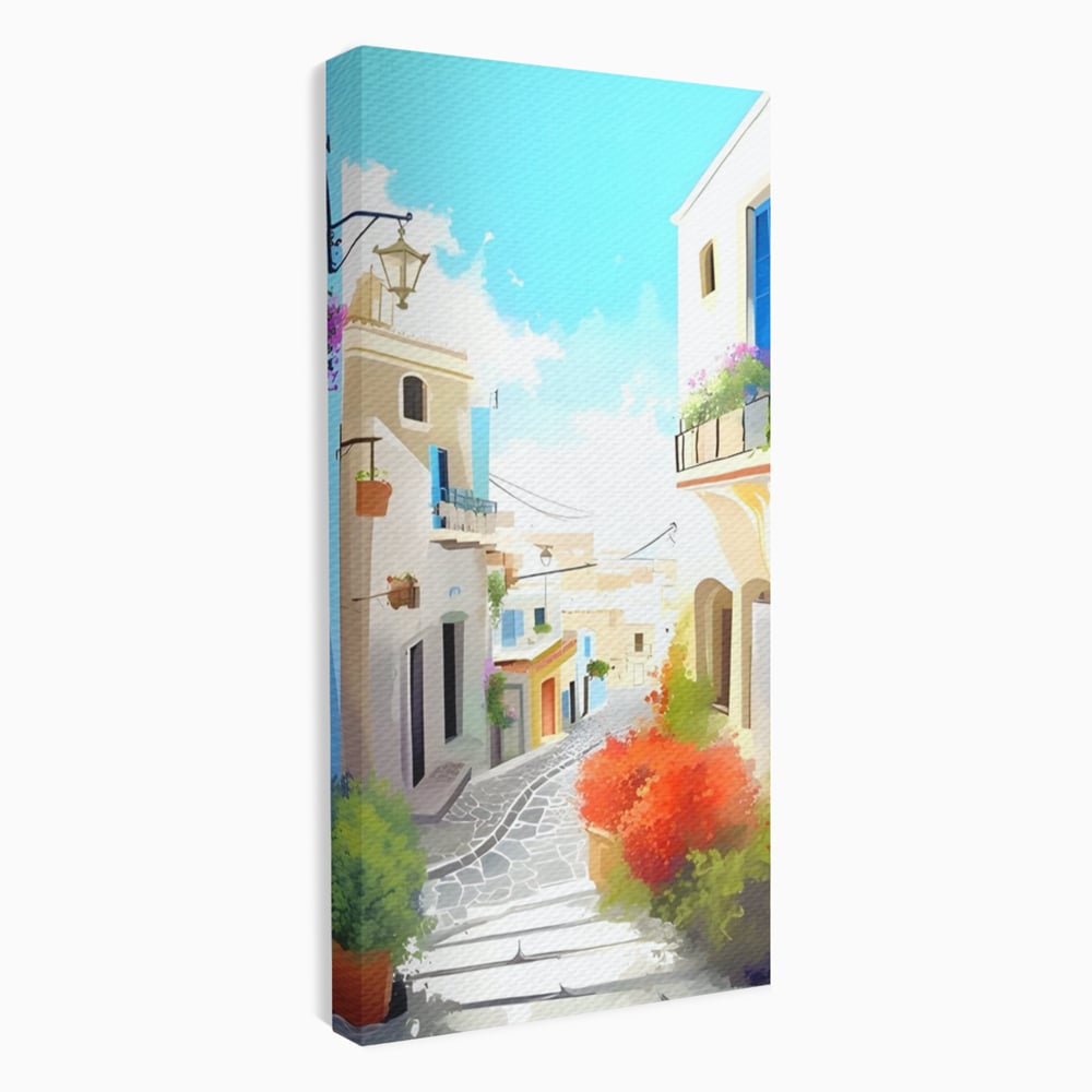 Leinwandbild Premium LuxCanva® A1570, Buntes Leinwandbild, Zimmer, Urlaub, Gebäude, Architektur, Wohnen, Leben, Lebendige Farben