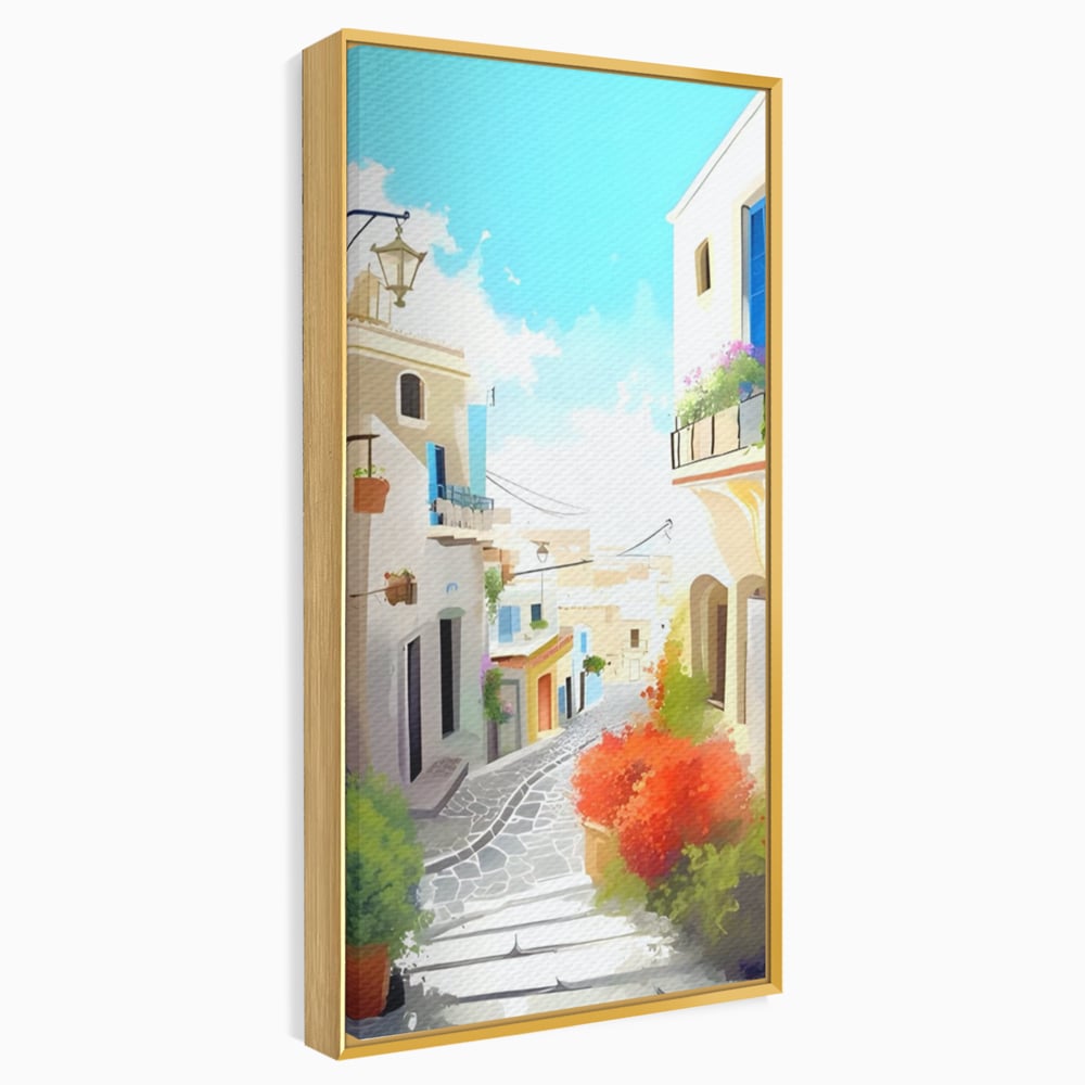 Leinwandbild Premium LuxCanva® A1570, Buntes Leinwandbild, Zimmer, Urlaub, Gebäude, Architektur, Wohnen, Leben, Lebendige Farben