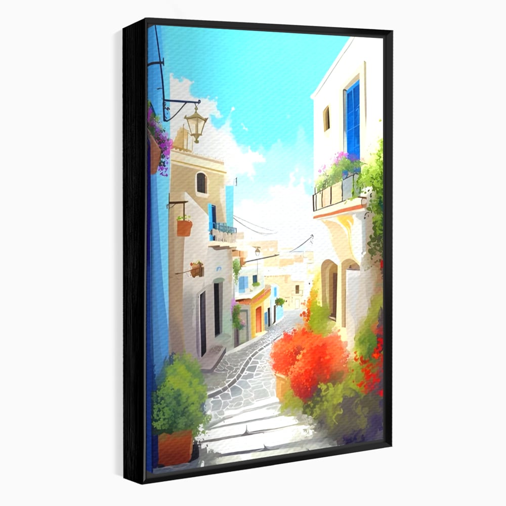 Leinwandbild Premium LuxCanva® A1570, Buntes Leinwandbild, Zimmer, Urlaub, Gebäude, Architektur, Wohnen, Leben, Lebendige Farben