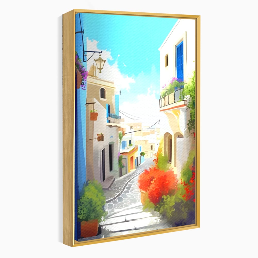 Leinwandbild Premium LuxCanva® A1570, Buntes Leinwandbild, Zimmer, Urlaub, Gebäude, Architektur, Wohnen, Leben, Lebendige Farben