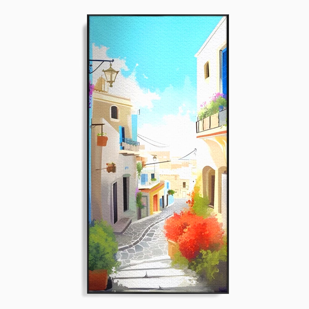 Leinwandbild Premium LuxCanva® A1570, Buntes Leinwandbild, Zimmer, Urlaub, Gebäude, Architektur, Wohnen, Leben, Lebendige Farben