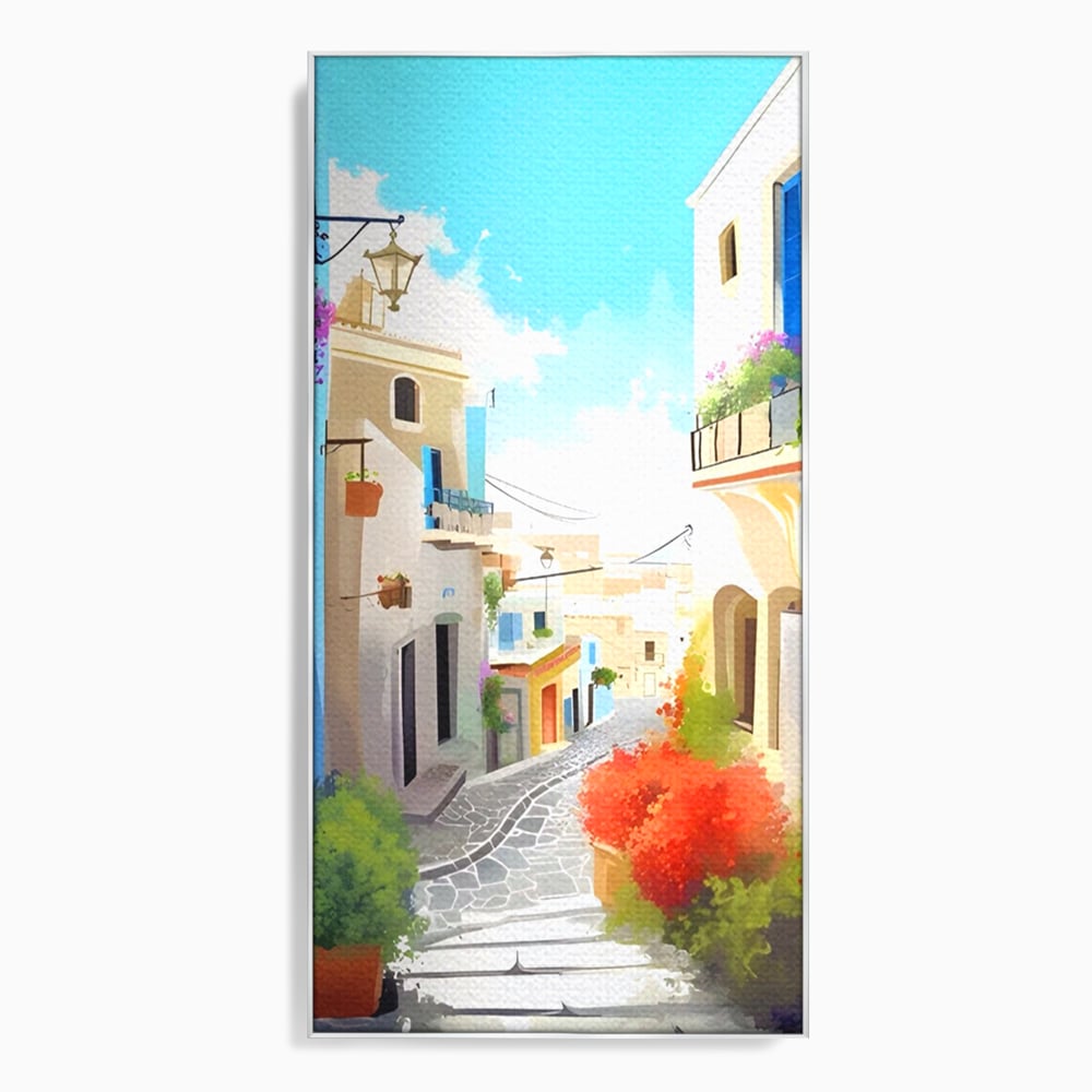 Leinwandbild Premium LuxCanva® A1570, Buntes Leinwandbild, Zimmer, Urlaub, Gebäude, Architektur, Wohnen, Leben, Lebendige Farben
