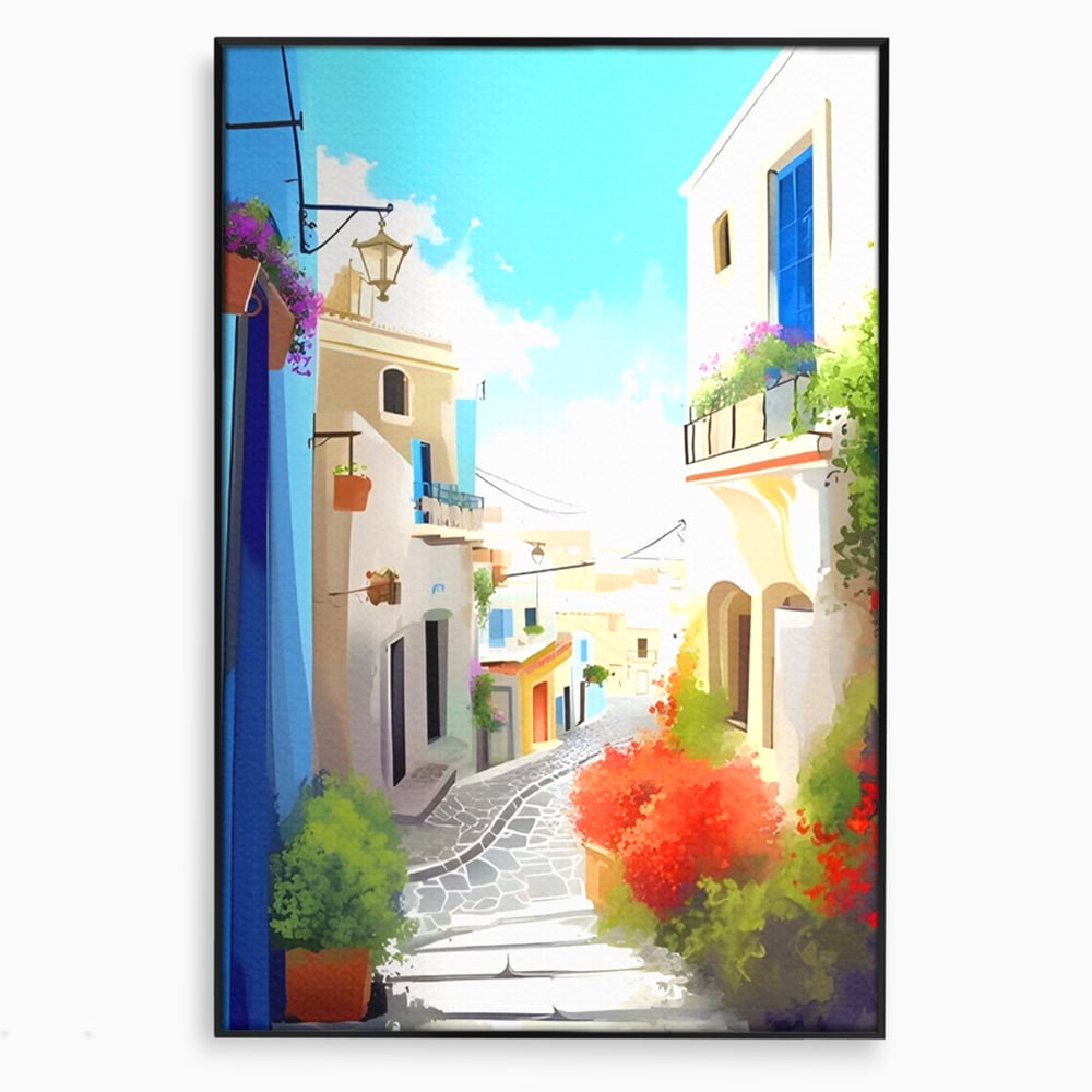 Leinwandbild Premium LuxCanva® A1570, Buntes Leinwandbild, Zimmer, Urlaub, Gebäude, Architektur, Wohnen, Leben, Lebendige Farben
