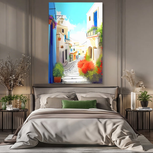Leinwandbild Premium LuxCanva® A1570, Buntes Leinwandbild, Zimmer, Urlaub, Gebäude, Architektur, Wohnen, Leben, Lebendige Farben