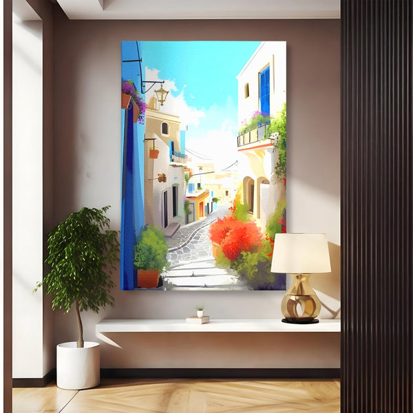 Leinwandbild Premium LuxCanva® A1570, Buntes Leinwandbild, Zimmer, Urlaub, Gebäude, Architektur, Wohnen, Leben, Lebendige Farben