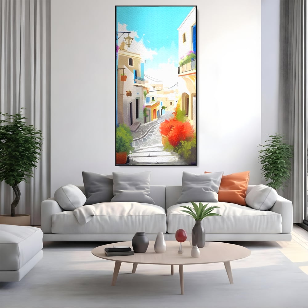 Leinwandbild Premium LuxCanva® A1570, Buntes Leinwandbild, Zimmer, Urlaub, Gebäude, Architektur, Wohnen, Leben, Lebendige Farben