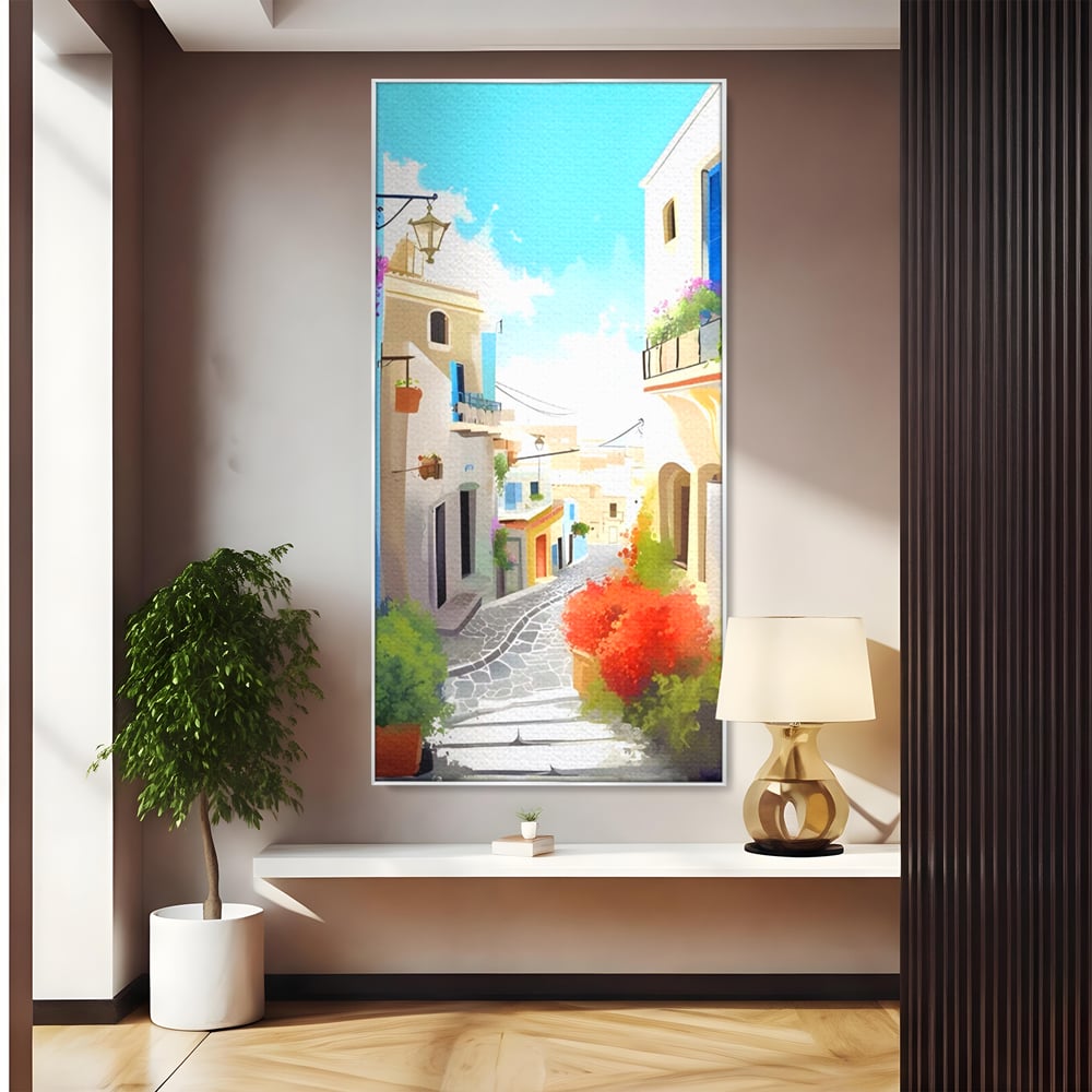 Leinwandbild Premium LuxCanva® A1570, Buntes Leinwandbild, Zimmer, Urlaub, Gebäude, Architektur, Wohnen, Leben, Lebendige Farben