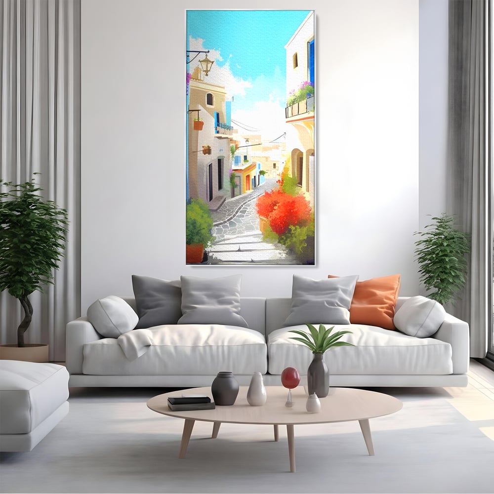 Leinwandbild Premium LuxCanva® A1570, Buntes Leinwandbild, Zimmer, Urlaub, Gebäude, Architektur, Wohnen, Leben, Lebendige Farben