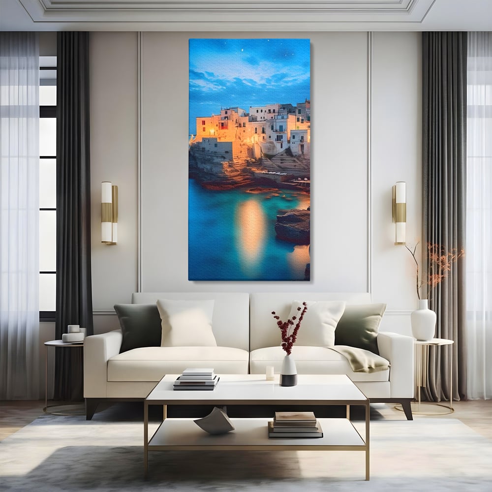Tablou Canvas Premium LuxCanva® A1571, Vis La Malul Marii ,  Room, Cladiri, Arhitectura, Tarm, Living, Culori Vibrante