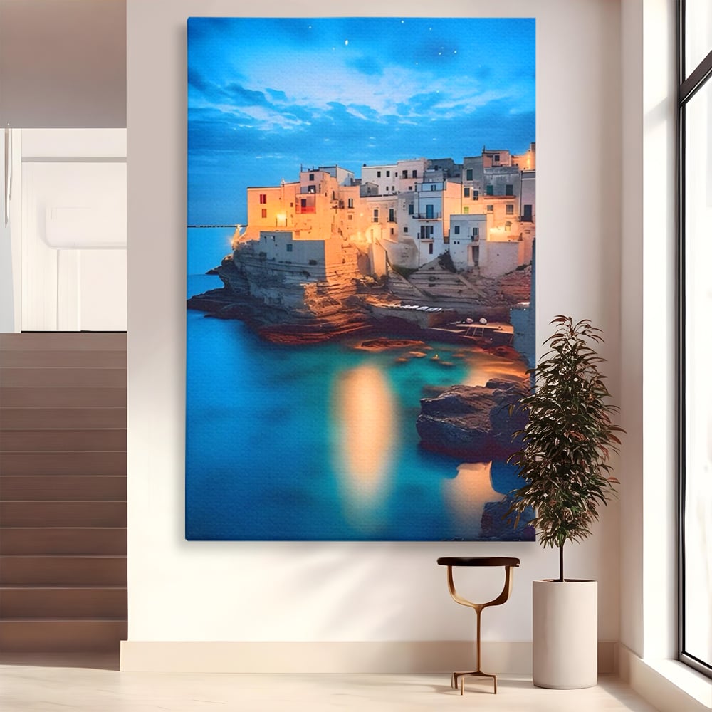 Tablou Canvas Premium LuxCanva® A1571, Vis La Malul Marii ,  Room, Cladiri, Arhitectura, Tarm, Living, Culori Vibrante