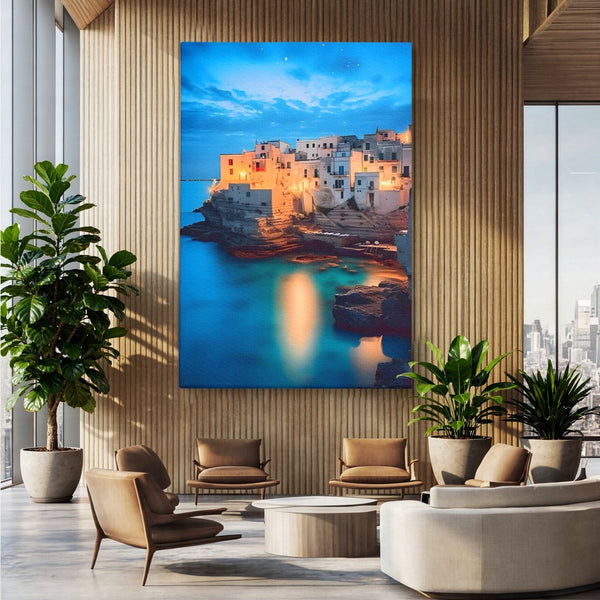 Tablou Canvas Premium LuxCanva® A1571, Vis La Malul Marii ,  Room, Cladiri, Arhitectura, Tarm, Living, Culori Vibrante
