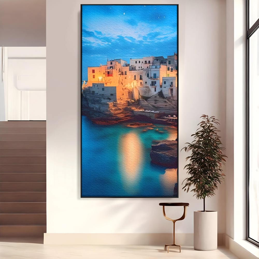 Tablou Canvas Premium LuxCanva® A1571, Vis La Malul Marii ,  Room, Cladiri, Arhitectura, Tarm, Living, Culori Vibrante