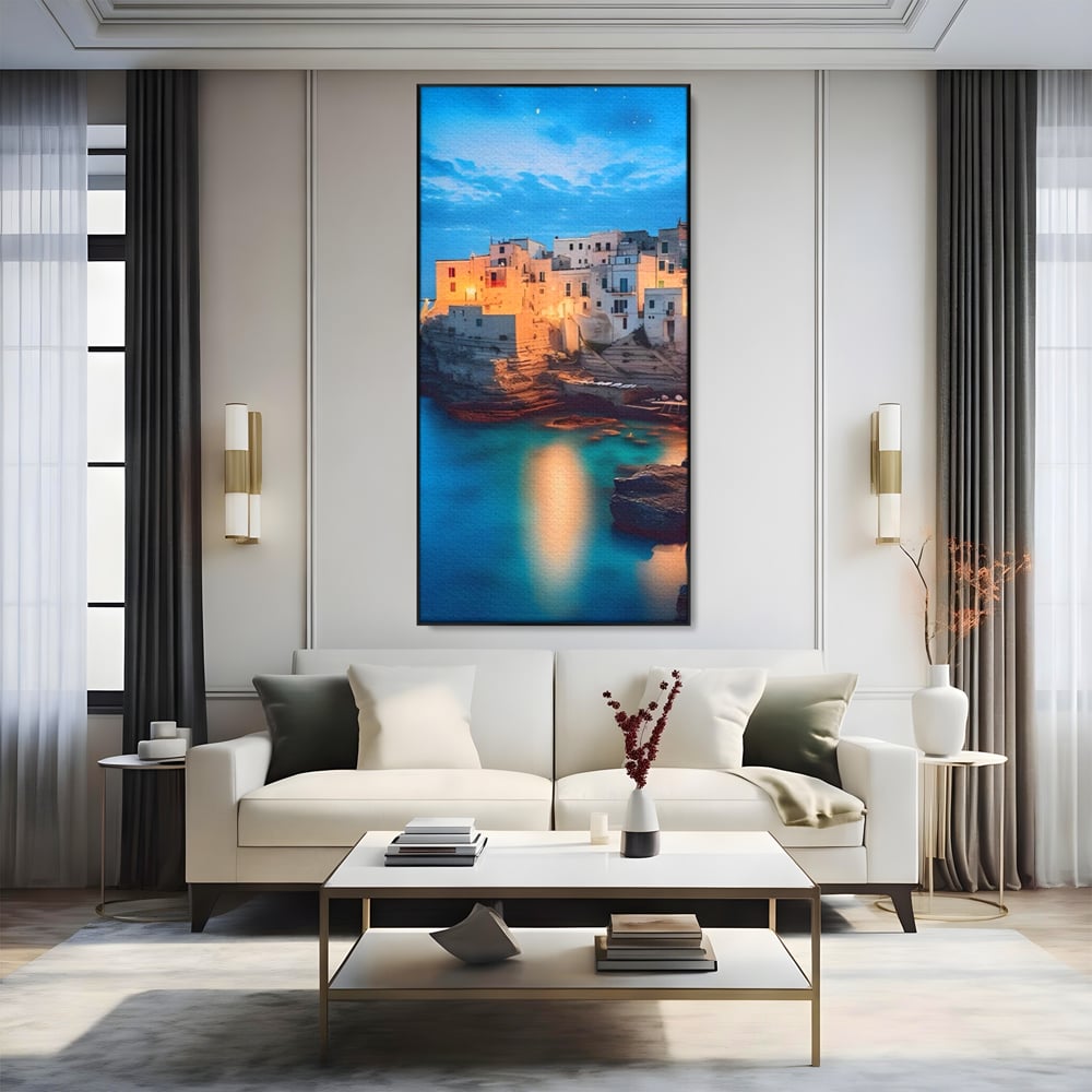 Tablou Canvas Premium LuxCanva® A1571, Vis La Malul Marii ,  Room, Cladiri, Arhitectura, Tarm, Living, Culori Vibrante