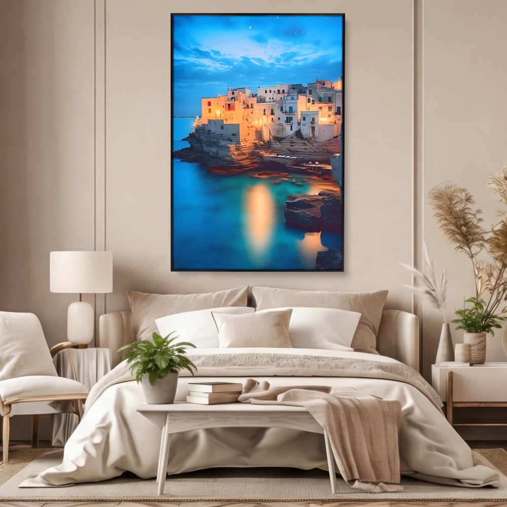 Tablou Canvas Premium LuxCanva® A1571, Vis La Malul Marii ,  Room, Cladiri, Arhitectura, Tarm, Living, Culori Vibrante
