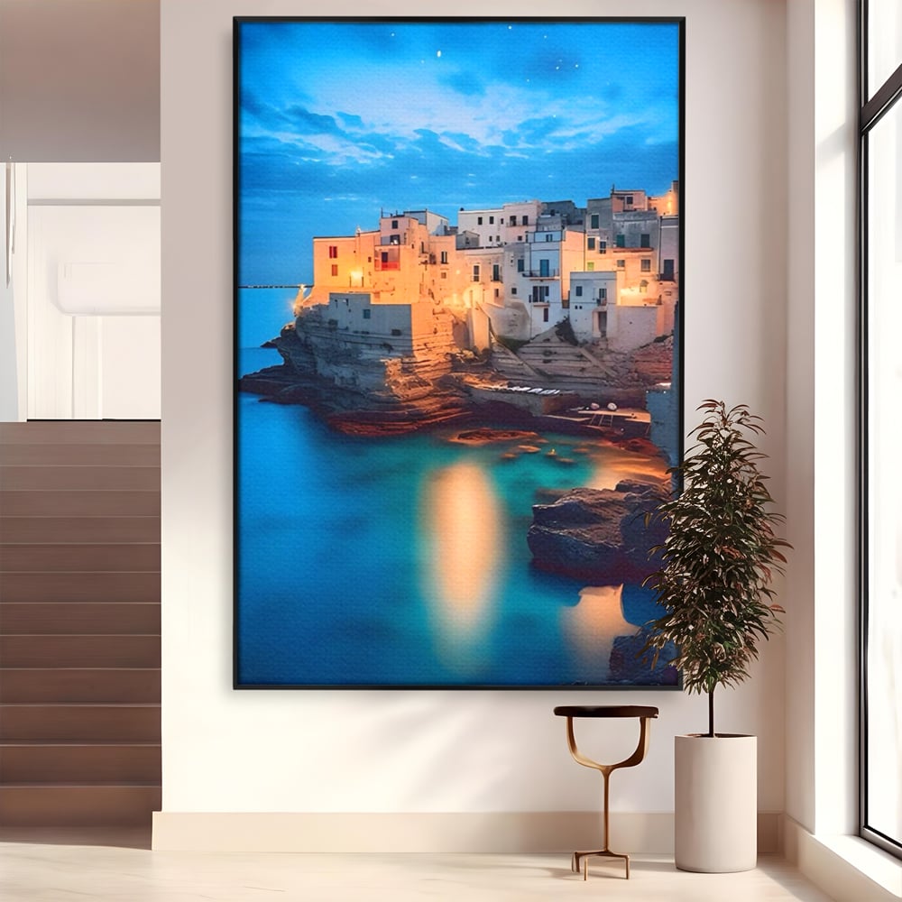 Tablou Canvas Premium LuxCanva® A1571, Vis La Malul Marii ,  Room, Cladiri, Arhitectura, Tarm, Living, Culori Vibrante