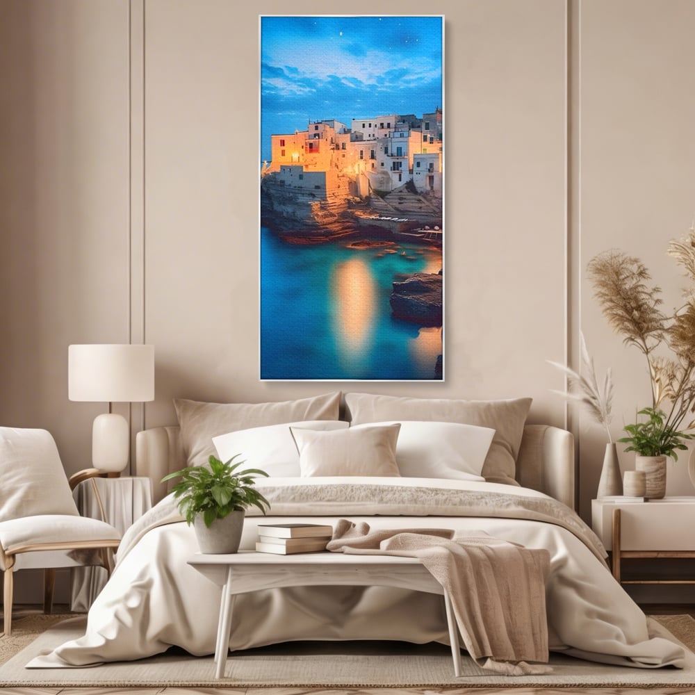Tablou Canvas Premium LuxCanva® A1571, Vis La Malul Marii ,  Room, Cladiri, Arhitectura, Tarm, Living, Culori Vibrante