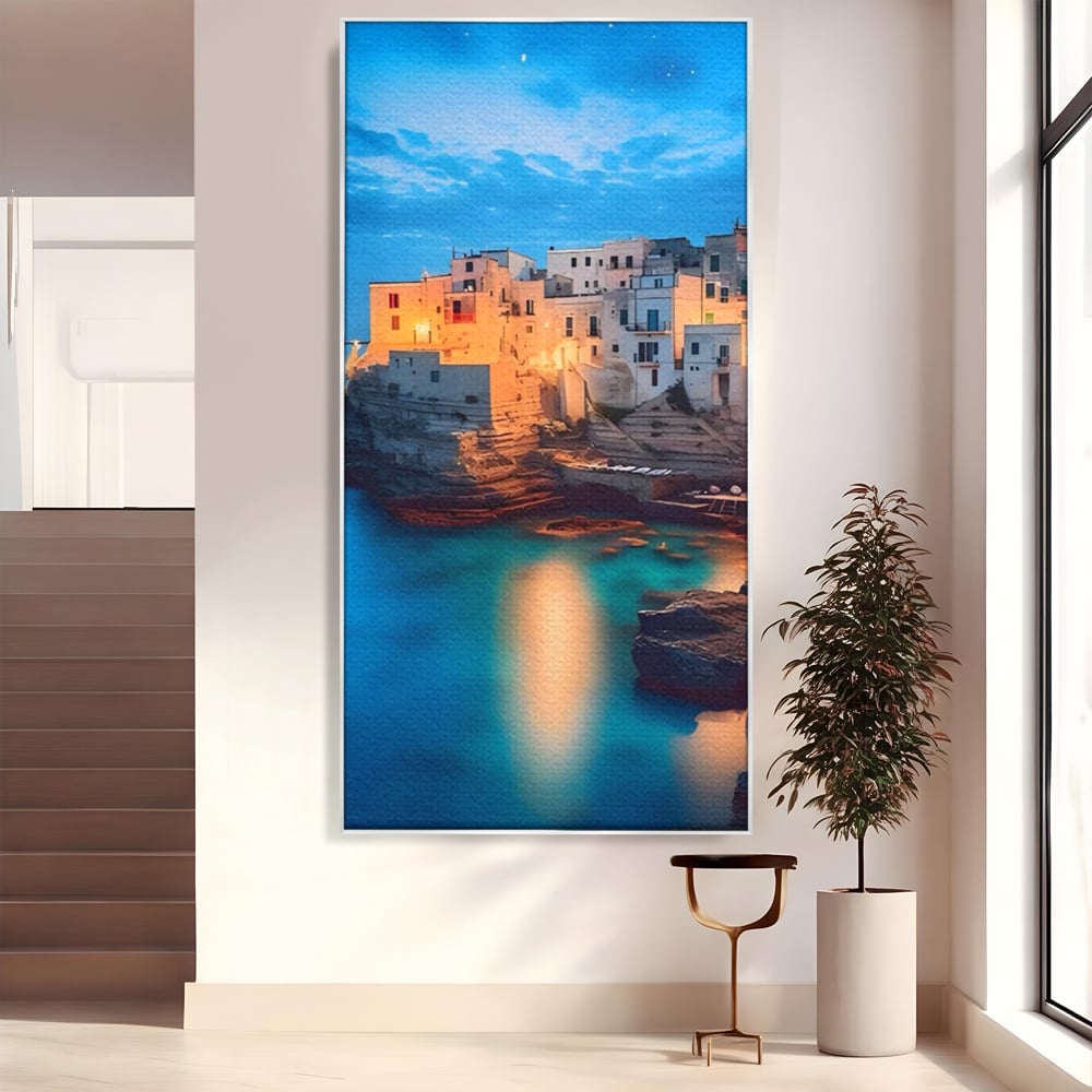 Tablou Canvas Premium LuxCanva® A1571, Vis La Malul Marii ,  Room, Cladiri, Arhitectura, Tarm, Living, Culori Vibrante