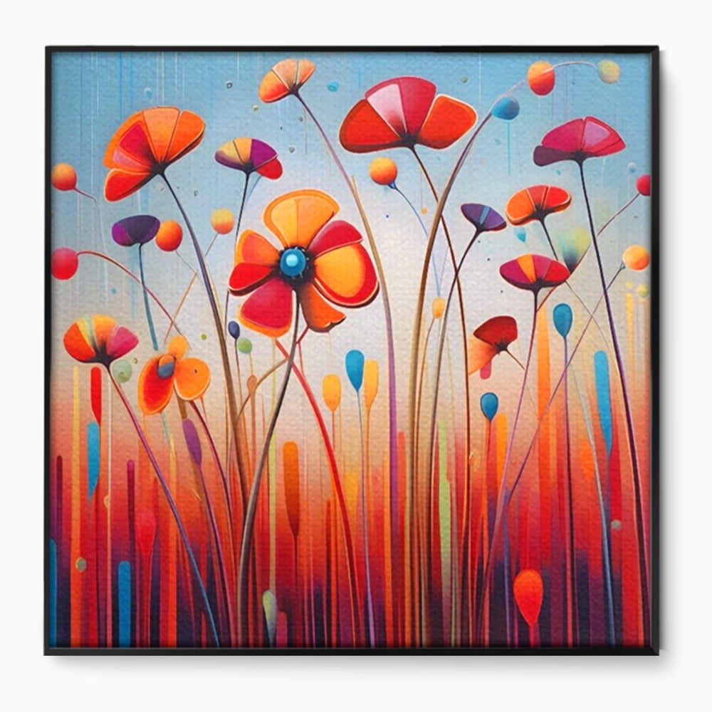 Leinwandbilder Premium LuxCanva® A1575, Floral Sounds , Wohnen, Blumen, Gänseblümchen, Gänseblümchen, Natur, Zimmer, Lebendige Farben