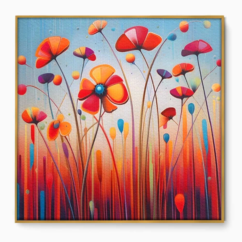 Leinwandbilder Premium LuxCanva® A1575, Floral Sounds , Wohnen, Blumen, Gänseblümchen, Gänseblümchen, Natur, Zimmer, Lebendige Farben