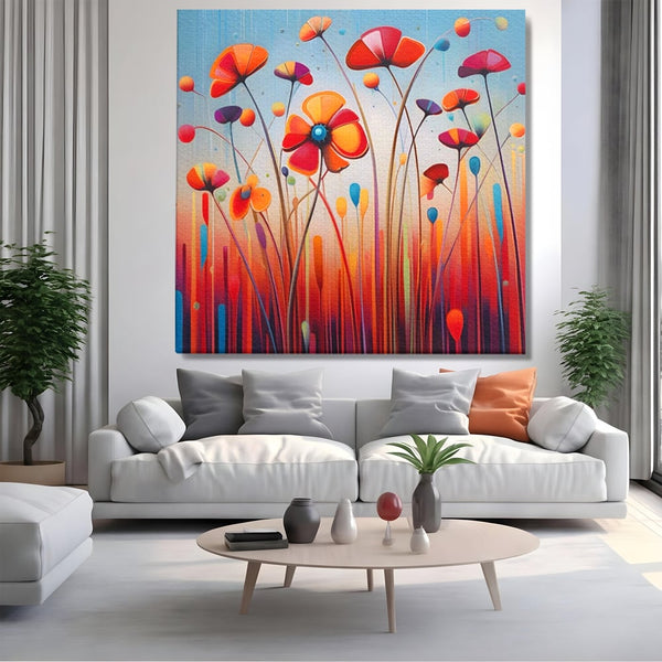 Leinwandbilder Premium LuxCanva® A1575, Floral Sounds , Wohnen, Blumen, Gänseblümchen, Gänseblümchen, Natur, Zimmer, Lebendige Farben