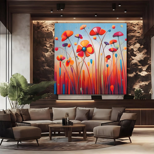 Leinwandbilder Premium LuxCanva® A1575, Floral Sounds , Wohnen, Blumen, Gänseblümchen, Gänseblümchen, Natur, Zimmer, Lebendige Farben