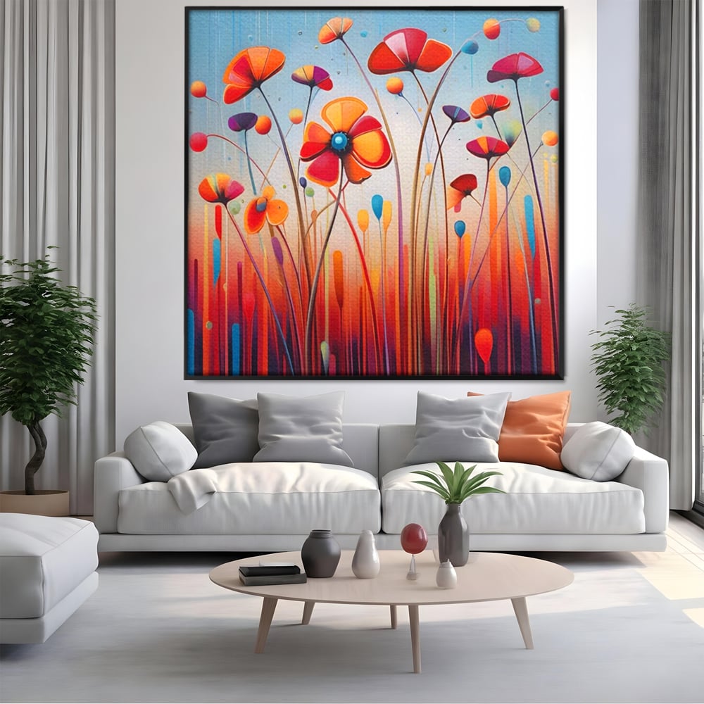 Leinwandbilder Premium LuxCanva® A1575, Floral Sounds , Wohnen, Blumen, Gänseblümchen, Gänseblümchen, Natur, Zimmer, Lebendige Farben