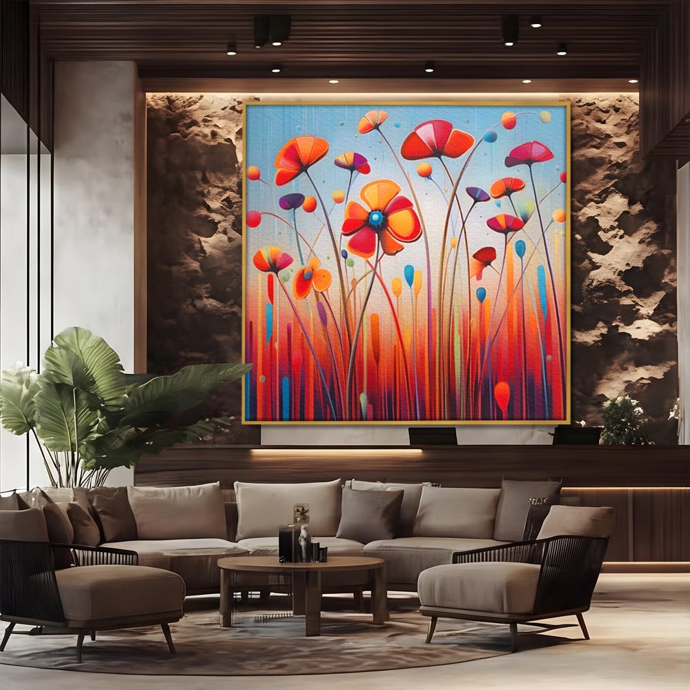 Leinwandbilder Premium LuxCanva® A1575, Floral Sounds , Wohnen, Blumen, Gänseblümchen, Gänseblümchen, Natur, Zimmer, Lebendige Farben