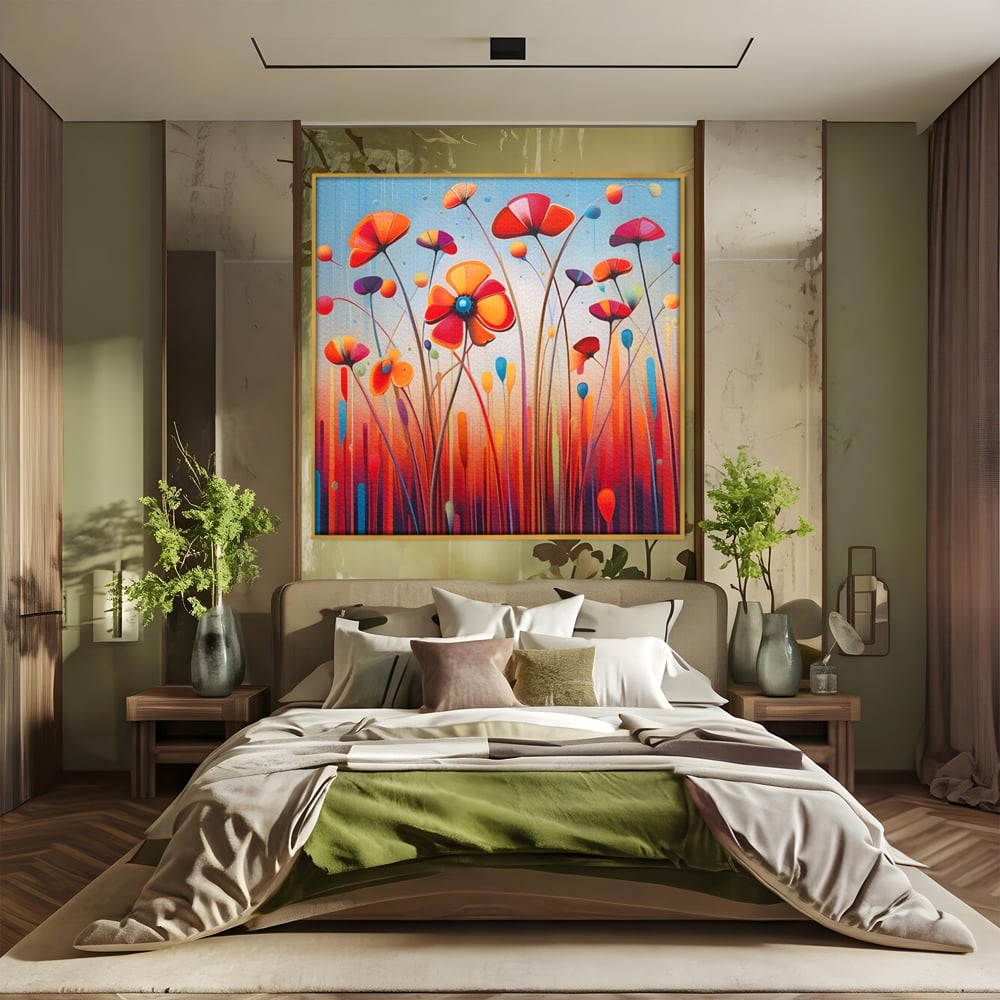 Leinwandbilder Premium LuxCanva® A1575, Floral Sounds , Wohnen, Blumen, Gänseblümchen, Gänseblümchen, Natur, Zimmer, Lebendige Farben