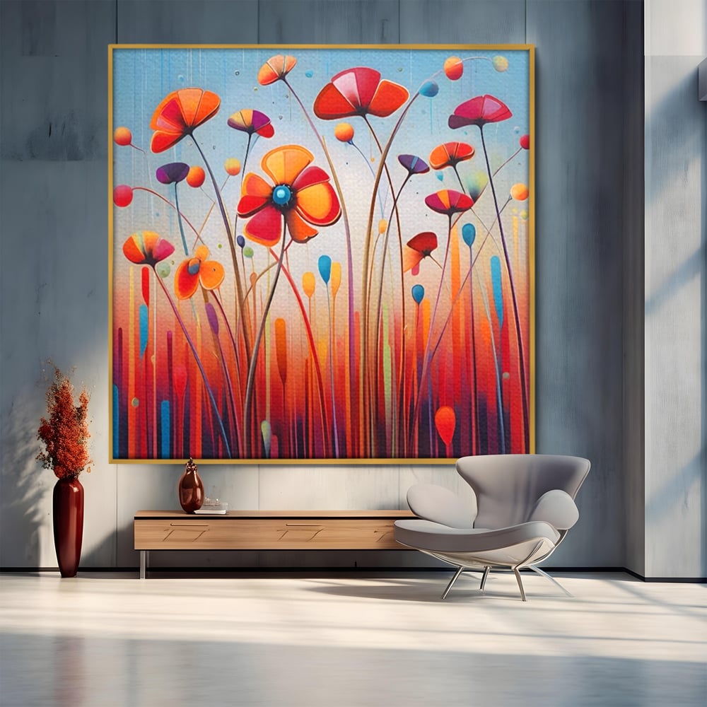 Leinwandbilder Premium LuxCanva® A1575, Floral Sounds , Wohnen, Blumen, Gänseblümchen, Gänseblümchen, Natur, Zimmer, Lebendige Farben