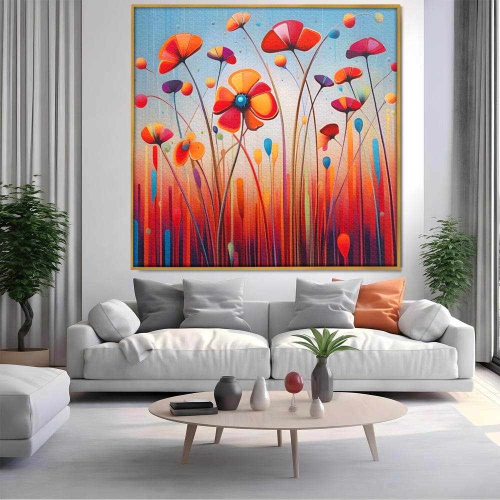 Leinwandbilder Premium LuxCanva® A1575, Floral Sounds , Wohnen, Blumen, Gänseblümchen, Gänseblümchen, Natur, Zimmer, Lebendige Farben