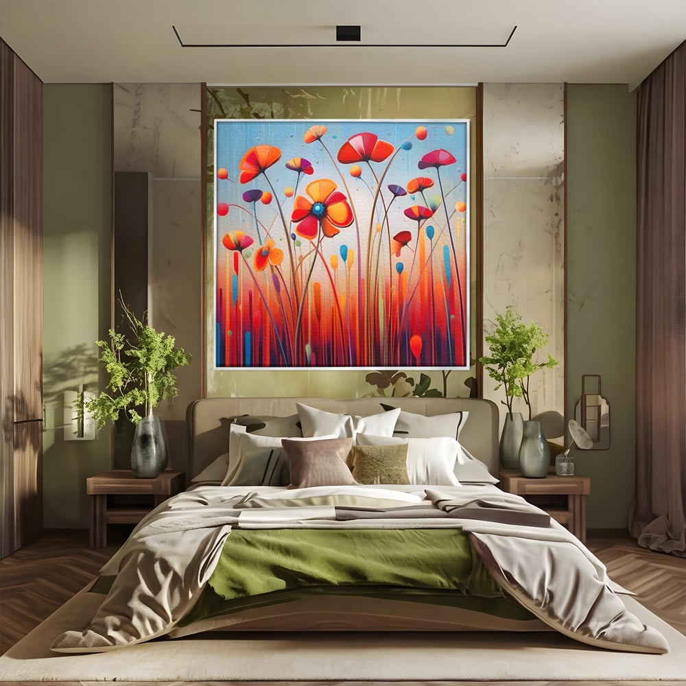 Leinwandbilder Premium LuxCanva® A1575, Floral Sounds , Wohnen, Blumen, Gänseblümchen, Gänseblümchen, Natur, Zimmer, Lebendige Farben