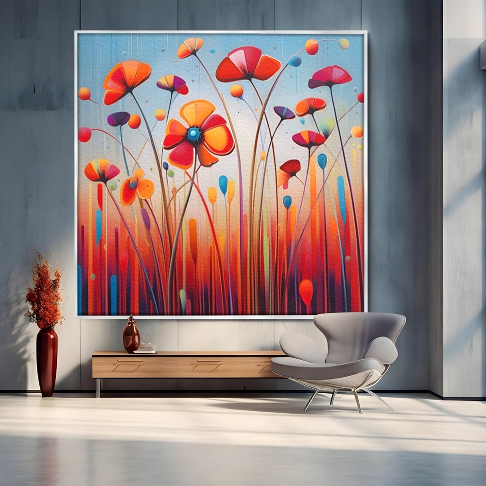 Leinwandbilder Premium LuxCanva® A1575, Floral Sounds , Wohnen, Blumen, Gänseblümchen, Gänseblümchen, Natur, Zimmer, Lebendige Farben