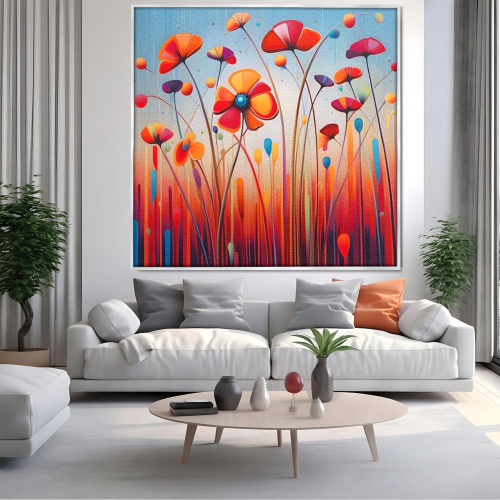 Leinwandbilder Premium LuxCanva® A1575, Floral Sounds , Wohnen, Blumen, Gänseblümchen, Gänseblümchen, Natur, Zimmer, Lebendige Farben