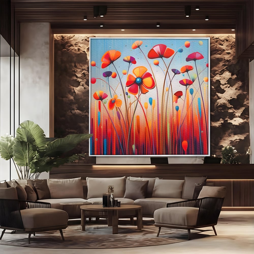 Leinwandbilder Premium LuxCanva® A1575, Floral Sounds , Wohnen, Blumen, Gänseblümchen, Gänseblümchen, Natur, Zimmer, Lebendige Farben
