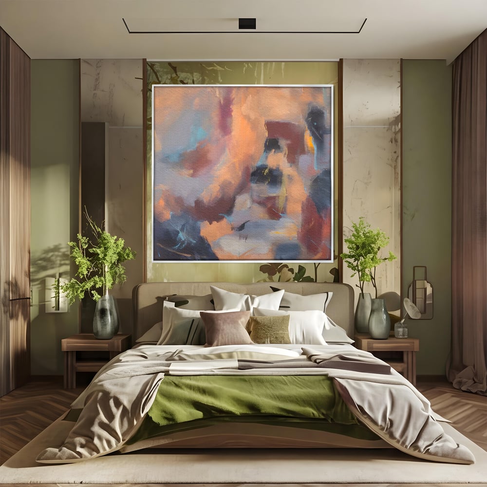 Tablou Canvas Premium LuxCanva® A1577, MultiBrown , Living, Abstract, Decorativ, Maro, Room, Culori Vibrante