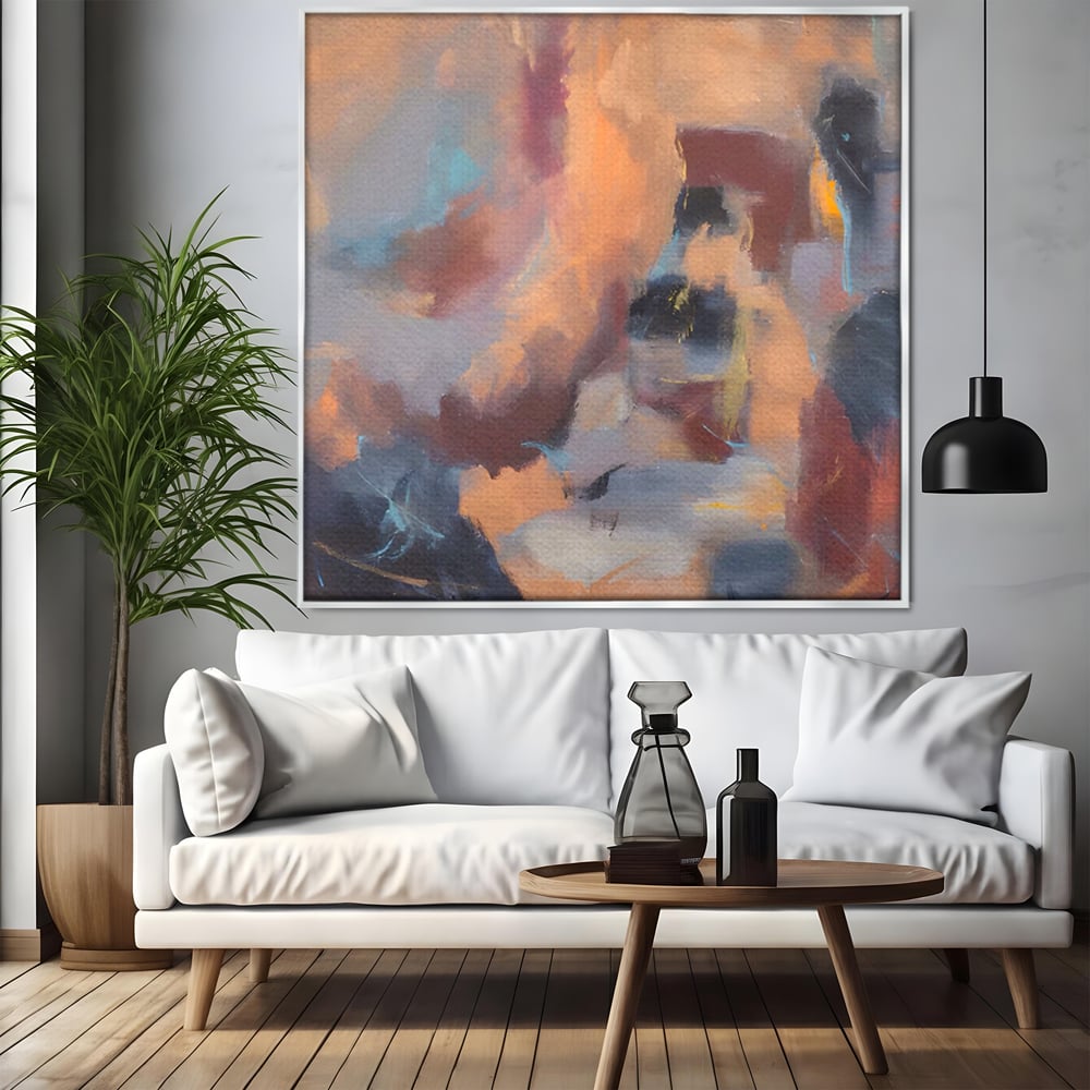 Tablou Canvas Premium LuxCanva® A1577, MultiBrown , Living, Abstract, Decorativ, Maro, Room, Culori Vibrante