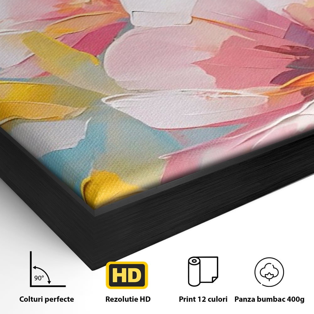 Tablou Canvas Premium LuxCanva® A1578, Cherry Flowers . Dormitor, Buchet, Colorat, Decorativ, Living, Culori Vibrante