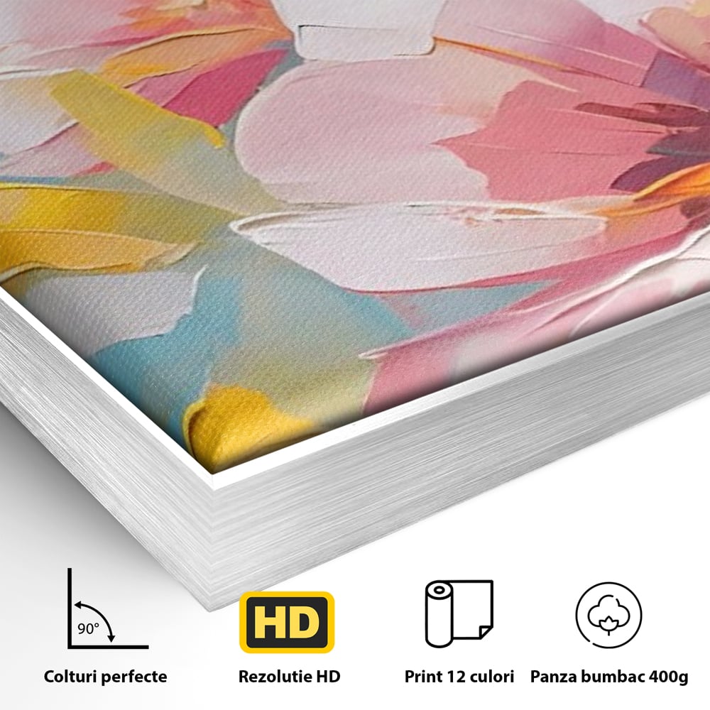Tablou Canvas Premium LuxCanva® A1578, Cherry Flowers . Dormitor, Buchet, Colorat, Decorativ, Living, Culori Vibrante