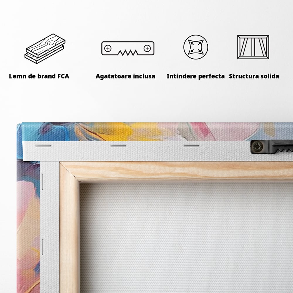 Tablou Canvas Premium LuxCanva® A1578, Cherry Flowers . Dormitor, Buchet, Colorat, Decorativ, Living, Culori Vibrante