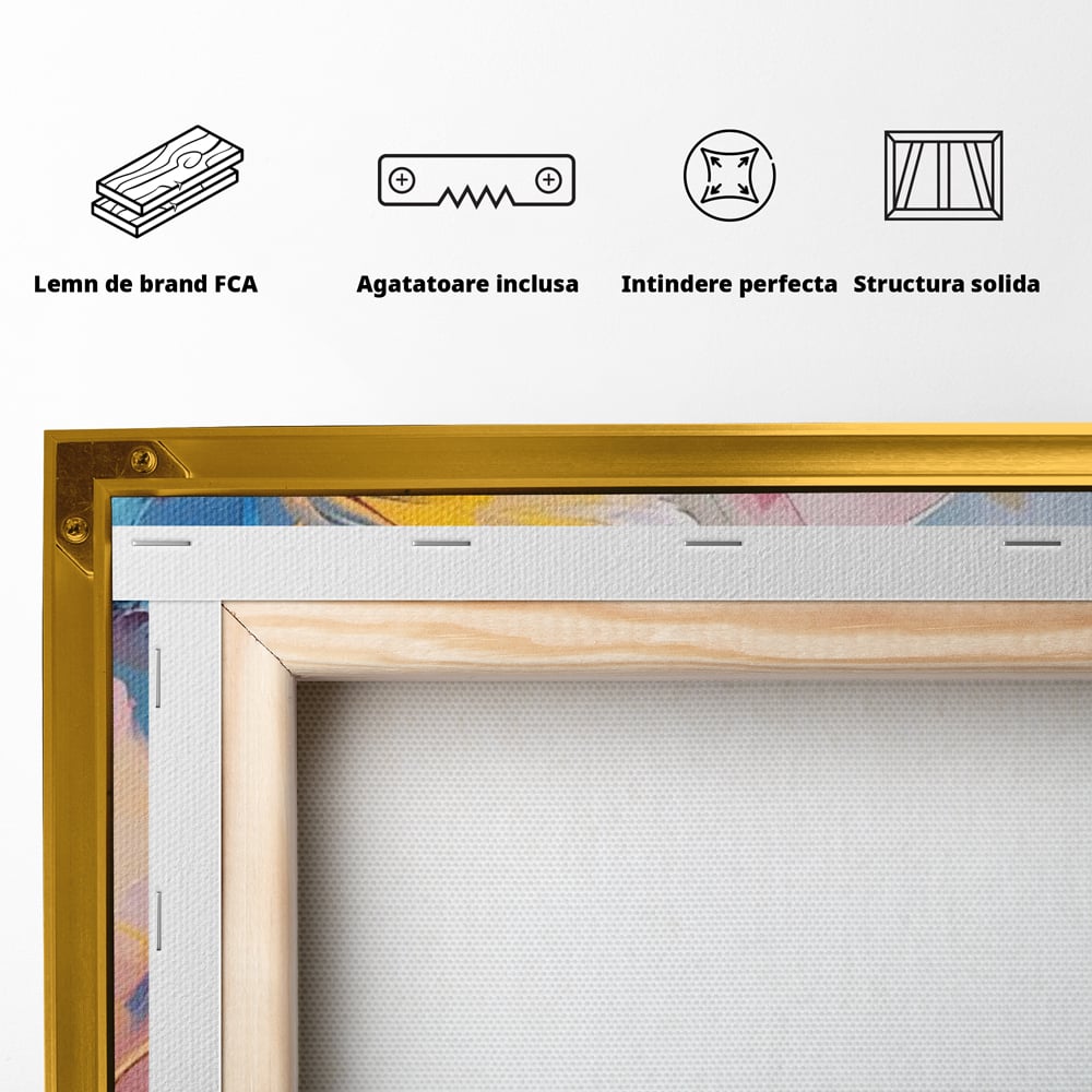 Tablou Canvas Premium LuxCanva® A1578, Cherry Flowers . Dormitor, Buchet, Colorat, Decorativ, Living, Culori Vibrante