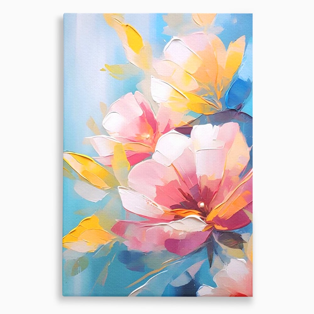 Tablou Canvas Premium LuxCanva® A1578, Cherry Flowers . Dormitor, Buchet, Colorat, Decorativ, Living, Culori Vibrante