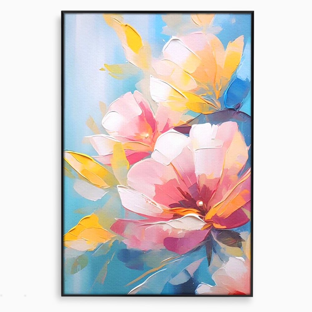 Tablou Canvas Premium LuxCanva® A1578, Cherry Flowers . Dormitor, Buchet, Colorat, Decorativ, Living, Culori Vibrante
