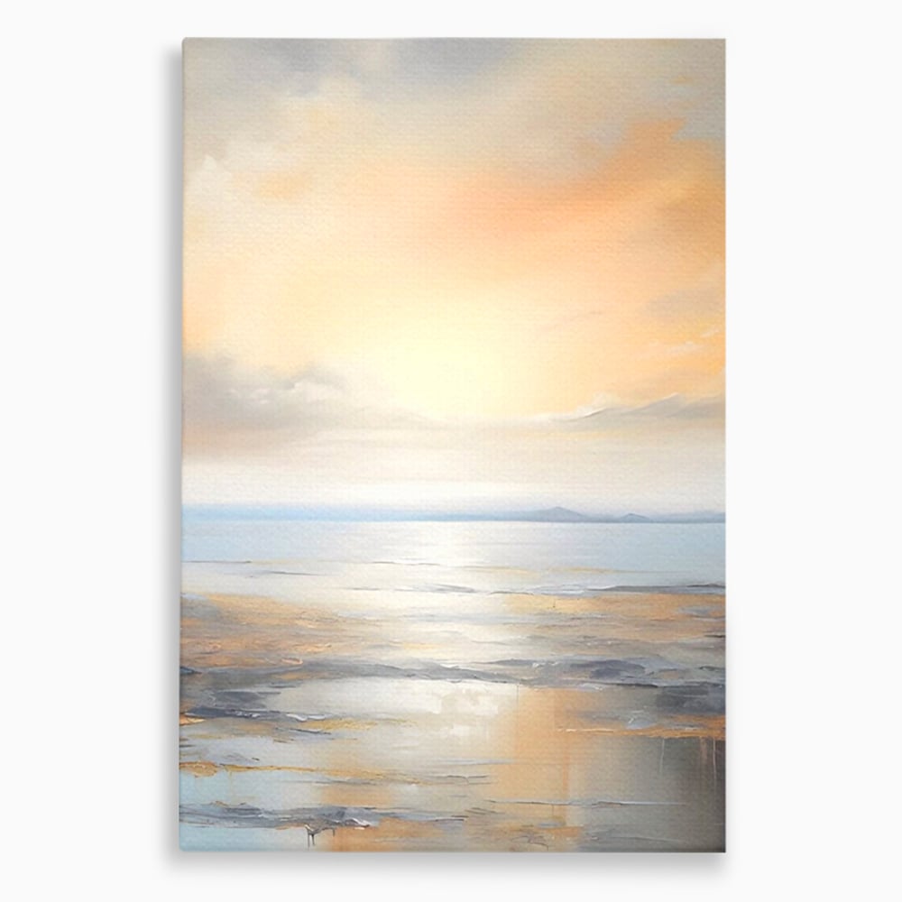 Tablou Canvas Premium LuxCanva® A1580, Vibratia Valurilor , Dormitor, Mare, Plaja, Nisip, Decorativ, Living, Culori Vibrante