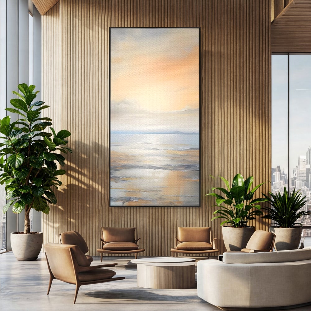 Tablou Canvas Premium LuxCanva® A1580, Vibratia Valurilor , Dormitor, Mare, Plaja, Nisip, Decorativ, Living, Culori Vibrante
